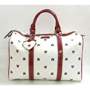 Gucci GG Boston Bag White Red